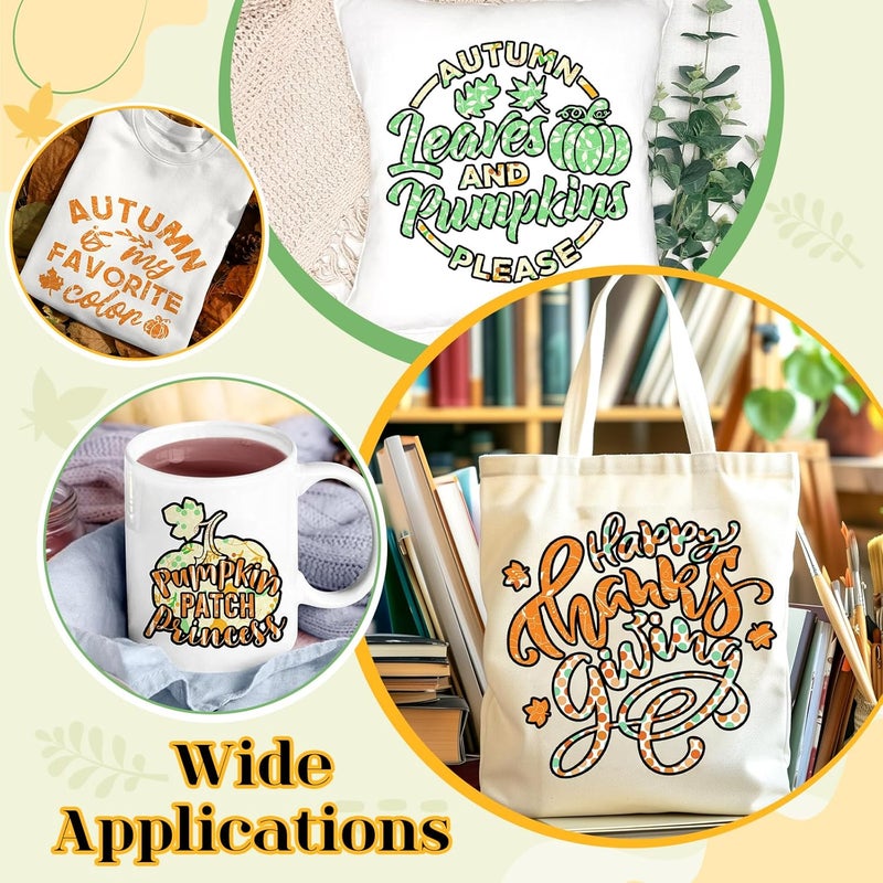 HTVSTD Boho Sublimation Ink Transfer Sheets 12 Sheets 12'' x 10''Green Sublimation Paper Boho Pattern Transfer Sheets for Mugs Tumblers DIY - Image 5